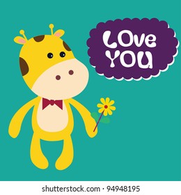 giraffe with love message 9