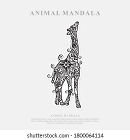Giraffe Mandala Vektorgrafik-Kunststil