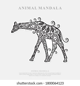 Giraffe Mandala Vektorgrafik-Kunststil