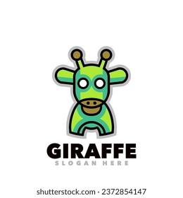 Giraffe mascot cartoon nature logo