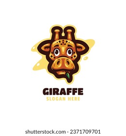 Logo-Design-Logo von Giraffe-Mascot