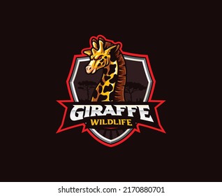 Giraffe mascot logo design. Logo illustration for mascot or symbol and identity