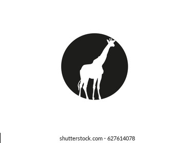 Giraffe minimal vector illustration pictogram