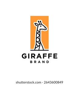 Giraffe Minimalist Logo Icon Design Vector Illustration. Elegant Lines for Company Logo. Cow icon logo vector design, modern logo pictogram design