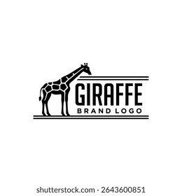 Giraffe Minimalist Logo Icon Design Vector Illustration. Elegant Lines for Company Logo. Cow icon logo vector design, modern logo pictogram design