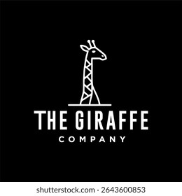 Giraffe Minimalist Logo Icon Design Vector Illustration. Elegant Lines for Company Logo. Cow icon logo vector design, modern logo pictogram design