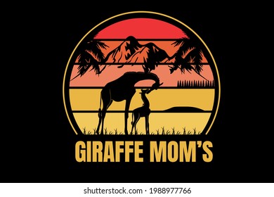 giraffe mom's color orange and yellow