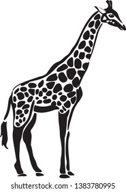 giraffe one vector graphic ilustration. Concept for print, textile, icon, logo, web design