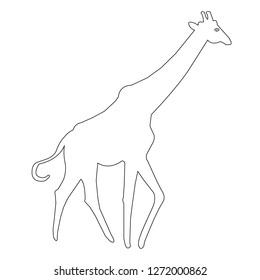 Giraffe Outline Vector Icon Stock Vector (Royalty Free) 1272000862