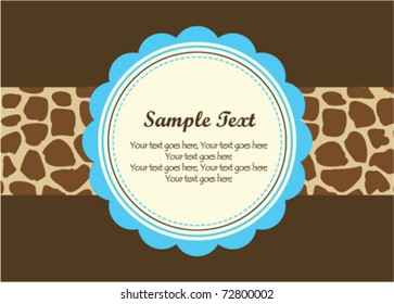 Giraffe pattern frame