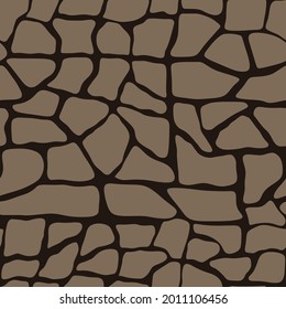 Giraffe pattern on a black background. Spots. Vector. Endless print.