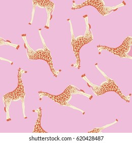 giraffe pattern, vector, illustration