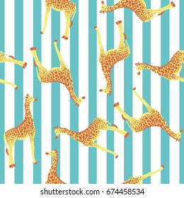 giraffe pattern vector illustration