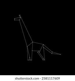 Giraffe Polygonal Lines, can use for Logo, Pictogram, Animal Figure, Website, Apps, or Graphic Design Element. Vector Illustration