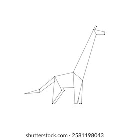 Giraffe Polygonal Lines, can use for Logo, Pictogram, Animal Figure, Website, Apps, or Graphic Design Element. Vector Illustration