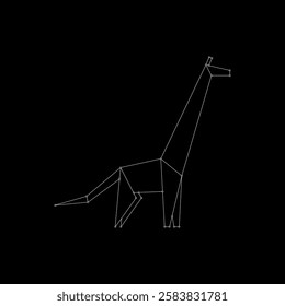 Giraffe Polygonal Lines, can use for Logo, Pictogram, Animal Figure, Website, Apps, or Graphic Design Element. Vector Illustration