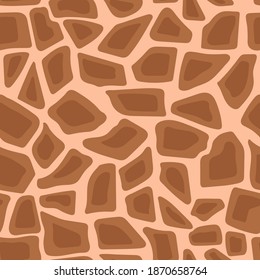 Giraffe print. Animal brown skin pattern. Vector illustration