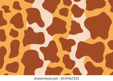 Giraffe print pattern vector. Abstract giraffe print or giraffe skin texture vector illustration.