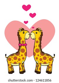 giraffe romantic couple