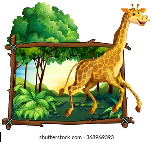 Giraffe in der Waldgrafik