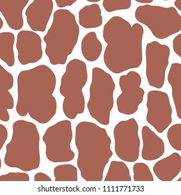 Giraffe. The seamless animal skin pattern for your designs. Abstract hand drawn repeat background. Can be used for paper, branding, packaging, fabric, decor, posters, cards, etc.