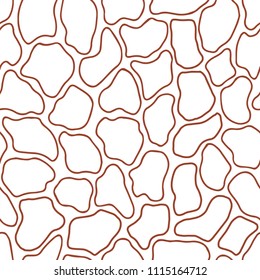 Giraffe. The seamless animal skin pattern for your designs. Abstract hand drawn repeat background. Can be used for paper, branding, packaging, fabric, decor, posters, cards, etc.