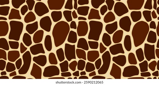 Giraffe seamless leather template printable design. Realistic wild animals skins art background. Vector illustration
