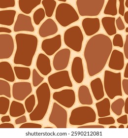 Giraffe seamless leather template printable design. Realistic wild animals skins art background. Vector illustration
