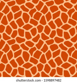 Giraffe seamless pattern. Animal skin print. Repeating spots motif. 