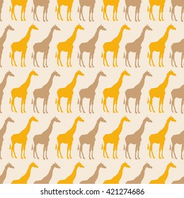 Giraffe seamless pattern colorful