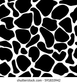 Giraffe seamless pattern. Safari collection. Abstract vector background. Black and white. Backgrounds & textures shop.