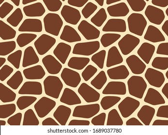 Giraffe seamless pattern skin print design. Wild animal hide artwork background. Vector illustration