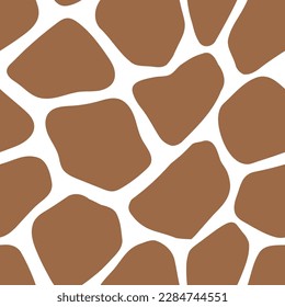 Giraffe nahtloses Muster-Design für den Hautdruck. Wildes Tier verbirgt Kunsthintergrund. Vektorgrafik