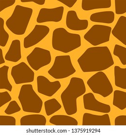 Giraffe seamless pattern vector illustration EPS10. Animal skin texture ornament. Safari zoo african background.