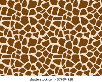 Бесшовный фон жираф. Векторное изображение.