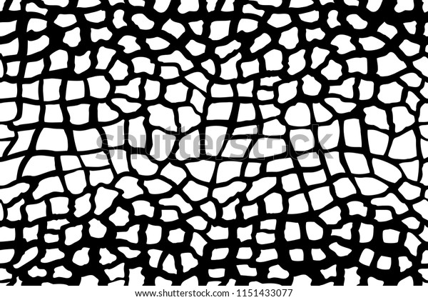 キリンのシームレスな模様 ベクター画像 ワニ 皮膚 壁紙 背景 モノクロ 織物 ファッション グラフィック 白黒のヘビ のベクター画像素材 ロイヤリティ フリー