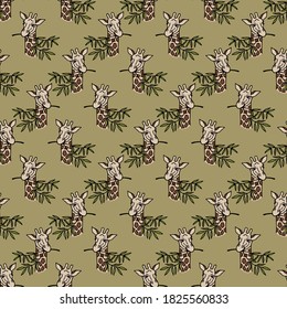 Giraffe seamless pattern. Vector stock illustration eps10