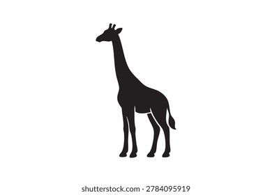 Giraffe Silhouette Animal  Vector Icon