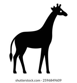 Giraffe Silhouette Clipart Icon for Design