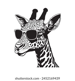 Giraffe Silhouette Design Vector Illustration Clipart Eps 