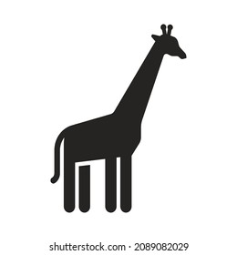 giraffe silhouette illustration, vector, icon. very suitable for logos, websites, applications, apps, backgrounds and more.