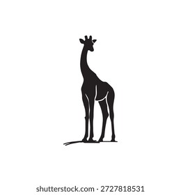 Diseño de Vector elegante de la silueta de la jirafa