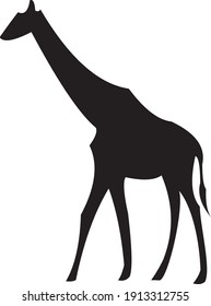 giraffe silhouette, symbol vector eps10