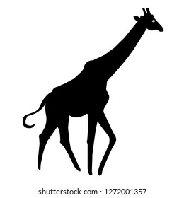 Giraffe silhouette Vector icon