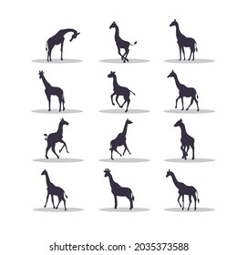 Giraffe silhouette vector illustration design