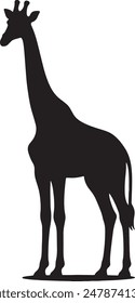 Giraffe Silhouette Vector Illustration file