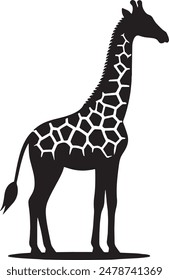 Giraffe Silhouette Vektorillustration Datei