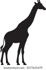 Giraffe Silhouette Vector for Unique Art Projects