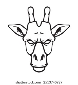 Giraffe sketch Hand-drawn vector illustration.