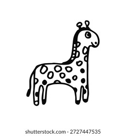 esboço de girafa sobre um fundo branco